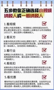 小规模纳税人的判断